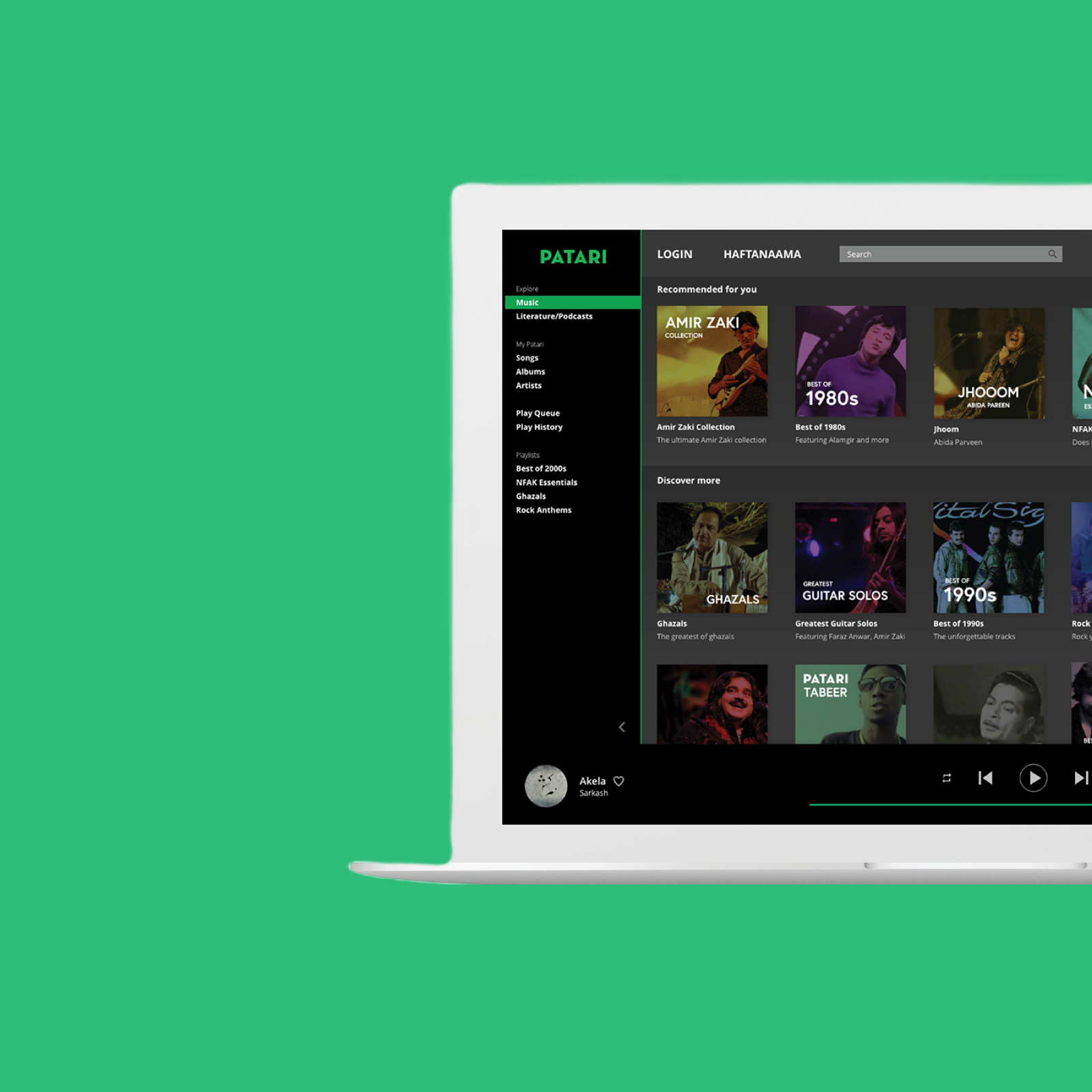 Identity and UX for a music platform